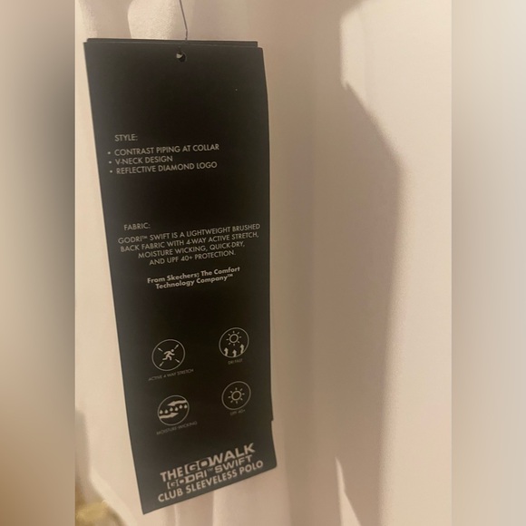 Skechers Women's White Sleeveless Polo - Picture 5 of 6